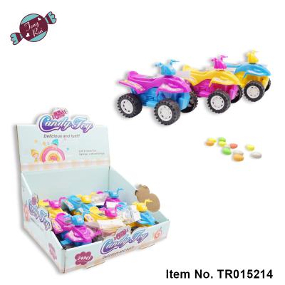 China Cartoon Toys Tengrui Toy Candy Pulling Wire Beach Motorcycle Plastic Candy Toy for sale