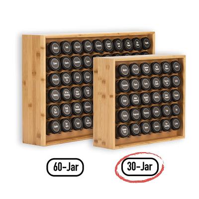 China Viable Custom Logo Bamboo Wooden Spice Rack for sale