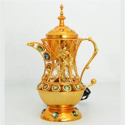 China Indian Incense Aladine Fragrance Bottles Gold Arabic Oil Censer for sale