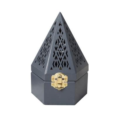 China fast shipping indian incense bakhoor charcoal burner outdoor wooden censer for sale