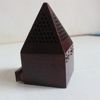 China Indian Classical Arabic Ramadan Home Decoration Pyramid Style Wholesale Incense Wood Censer for sale