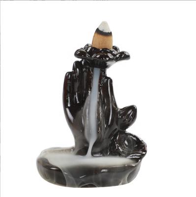 China Tibetan Ceramic Incense Censer Aromatherapy Burning Waterfall Backflow Censers for sale