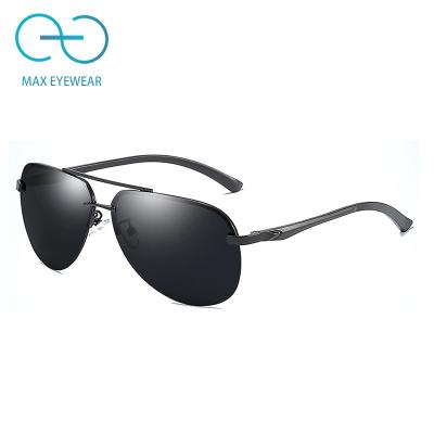 China Fashion Men Sunglasses xy143 Bridge Shades Sun Glasses Double Legs Classic Black Pilot Glasses Metal Man Sun Glasses Mirror Glasses for sale