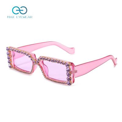 China Luxury Square Sunglasses NQ6935 Fashion Sunglasses Diamond Square Sun Shading Small Square Sunglasses for sale