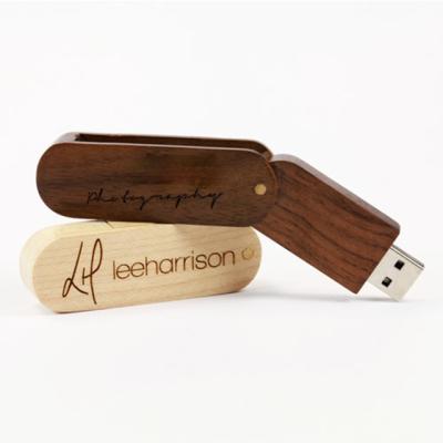 China Hot Sale Wooden USB Swivel Wooden Flash Drive 16GB Instruments for sale