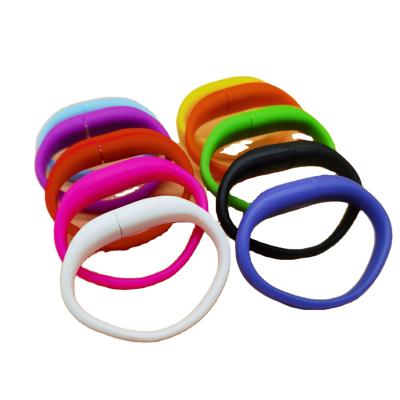 China Hot Selling Flexible Silicone Wristband Wrist Band Usb Flashdisk Memory Stick USB Flash Drive 2.0 3.0 With LOGO Pendrive Customized for sale