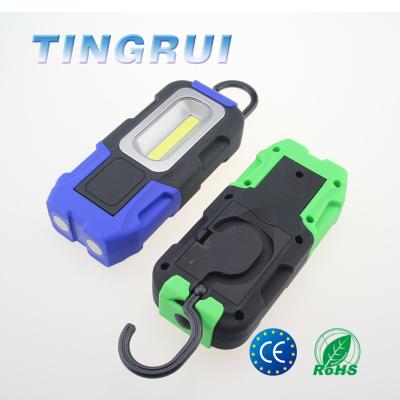 China Handheld; swivel concealed hook; magnetic; Rotatable And Flexible 3W COB Hand Lantern LED Emergency Light For Truck Non-rechargeable Working Lamp for sale