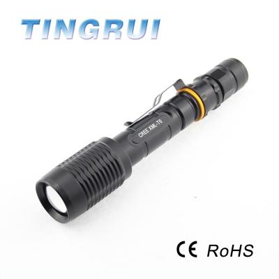 China Most Powerful Emergency Penclip Led Rechargeable Tactical T6 Flashlight for sale