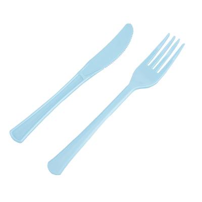 China Professional Manufacture Custom Thickened Plastic Spoon and Fork BBL-YCX-C-001 New 7 Inch Disposable Fork Tableware Cutlery for sale