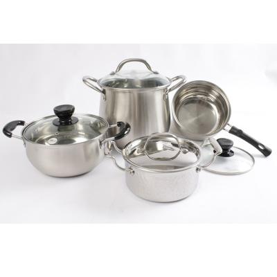 China 304 stainless steel contemporary kitchen dinnerware set cookware supplies, nonstick soup pot milk pot kitchen wares for sale