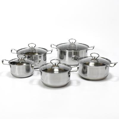 Cina Sustainable Stainless Steel Cookware Set For Kitchen , Five-Piece Induction Cookware in vendita