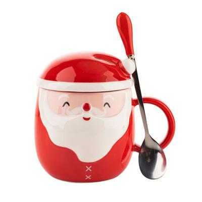 China Viable Creative Christmas Personality Mug Cute Ceramic Mug Water Party Gift Mug for sale