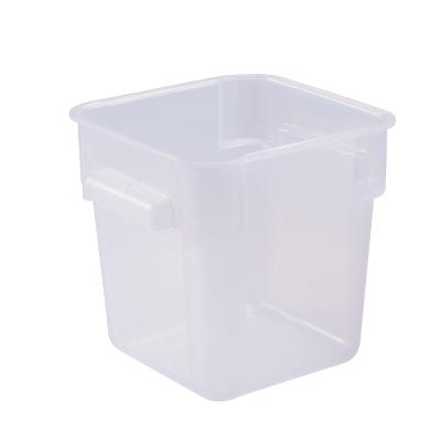 China Plastic Clear Square Bucket PP Fruit Storage Bento Box Packaging Takeaway Transparent Food Freshness Storage Bucket for sale