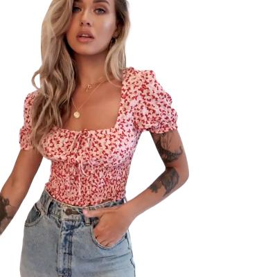 China Anti-wrinkle Nibber summer boho graphic retro crop top women fashion 2020 elegant casual t-shirt office ladies street wear harajuku tee mujer for sale