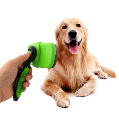 China Stored Dog and Cat Automatic Rejection Hair Removal Brush Pet Grooming Factory Pet Comb Brush for sale