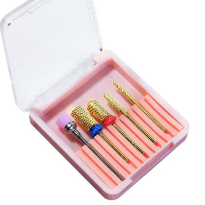 China Nail Art Beauty Wholesale Professional 5 in 1 Bits Set Carbide Nail Drill Bits Tungsten Nail File Grading Manicure for sale