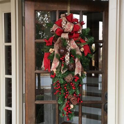 China PVC Artificial Flower Garland 3D Handmade Decoration Rattan Christmas Tree Hanging Garlands for sale