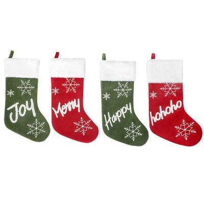 China Nonwoven Fabric Christmas Stocking Socks Sack New Year Gift Candy Bags Christmas Decorations For Home Christmas Tree Hanging Ornaments for sale