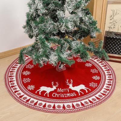 China Fabric Christmas Tree Foot Cover 48 Inch Carpet Sleigh Deer Christmas Decoration Christmas Tree Skirt Home Decoration for sale