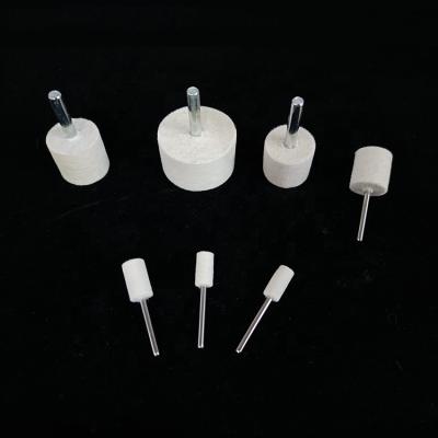 China Wool Chuck Mounted Buff Wheel Wool Grinding Head White Conical Sponge Wheel Felt Polishing Grinding Head for sale