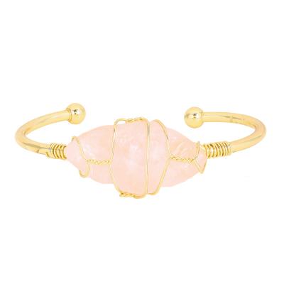 China FASHIONABLE Elegant Natural Quartz Gold Plated Charm Mother's Day Gift Bracelet Jewelry for sale