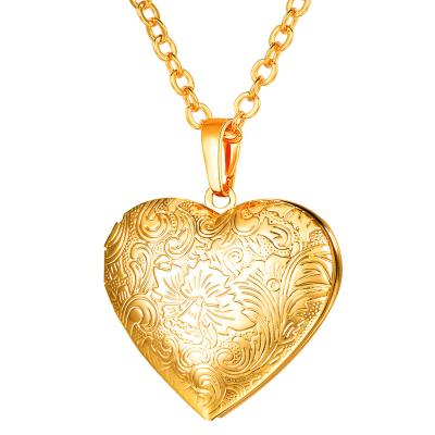 China Charm Romantic Romantic Gifts For Lover Flower Heart Shape Necklace Valentine's Day Necklace Jewelry for sale