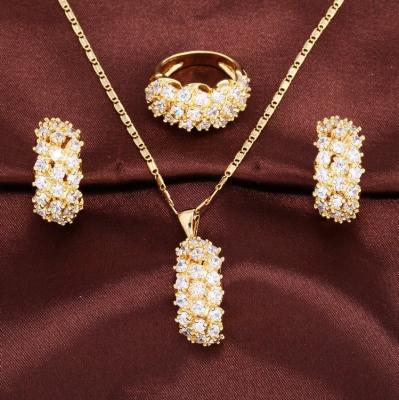 China FASHIONABLE Hot Sale Ladies Fashion Jewelry Sets Jewelry 18k Gold Plated Cubin Zircon Necklace for sale