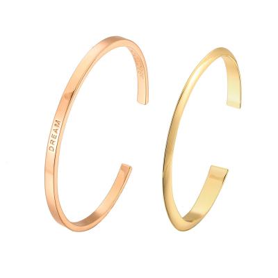 China CLASSIC Charm Gold Plated Stainless Steel Woman Bangle Bracelet Jewelry Anklets for sale