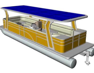 China Aluminum Pontoon 2020 SJFT33 Newly Developed Electric Aluminum Boat With Torqeedo Electric Motor for sale