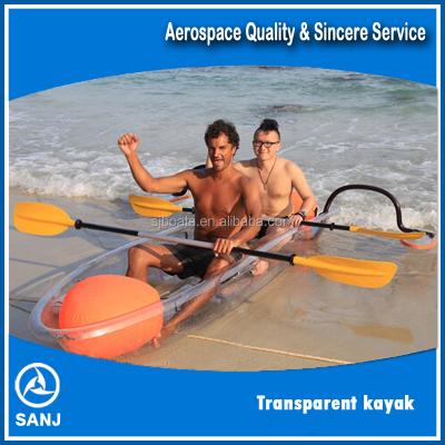 China Pleasure craft 2 person no kayak sea kayak PC inflatable transparent fishing kayak for sale for sale