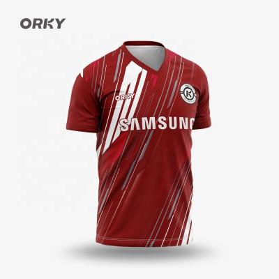 China Moisture Absorption Sweat ORKY Profession Football Uniform Suit Men's Adult Training Short Sleeve Tank Top Uniform Sportswear for sale