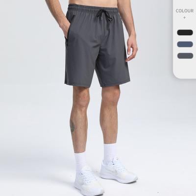 China High Quality Custom Anti-Wrinkle Solid Color Drawstring Zipper Sports Shorts Jogger Gym Short Pants Mens Fitness Sweat Shorts for sale