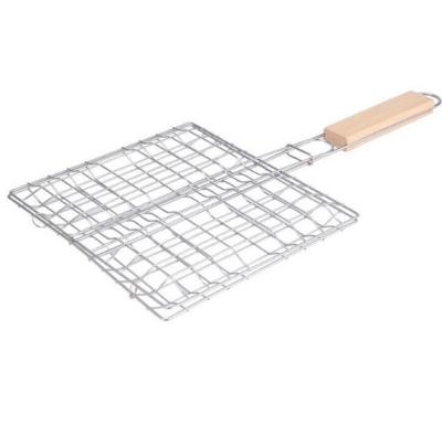 China Easily Cleaned Amazon Hot Sale Folding BBQ Grill Basket BBQ Tools GRILL Fish Net for sale