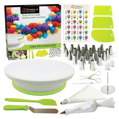 China Viable Wholesale 46pcs Cake Decorating Supplies Cake Decorating Tool Kit Spout Cake Piping Tips Set for sale