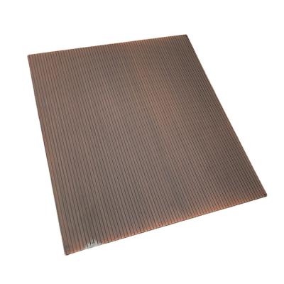 China Decoration ASTM 304 Bronze Coated 316 Vibration Brushed Inox Sheet Stainless Steel Plate For Interior Exterior Wall Decoration for sale