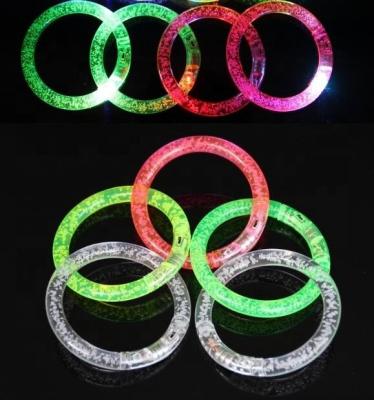 China Flashing Neon Flashing Bracelets Party LED Plastic Blink Bracelet Flash Color Changing Stick On Electronic Glow Wristbands for sale