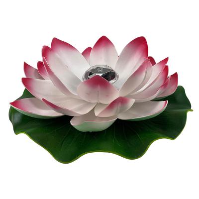 China Art Decor Solar Floating Lotus Lamp Led Outdoor Pool Light Solar Lights Pond Decoration Water Night Light for sale