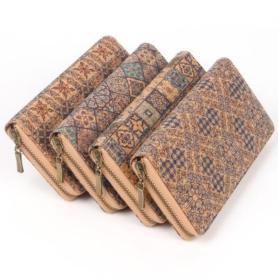 China Hot Sale Eco-Friendly Customized Logo Women's Mini Portugal Cork Card Bag Eco Friendly Slim Card Holder Wallet For Man Vegan Amazon Bag for sale