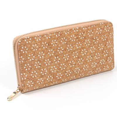 China Eco-friendly 100% Natural Cork Wallet Purse Handle Clutch For Women for sale