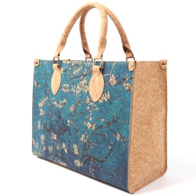 China High Quality Custom Fashion Classic Women's Tote Bags Cork Lady Hand Bags High Quality Luxury Ladies Top Handle Handbags for sale