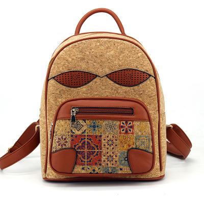 China Vintage Eco-Friendly Full Grain Women's Unisex Cork Back Pack Bag Lady Drawstring Customized Logo Backpack For Women for sale