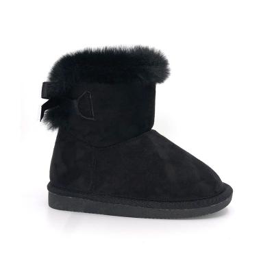 China Around 2021 wholesale new products women snow boots winter warm fur uggh boots for women snow boots with two bows style for sale