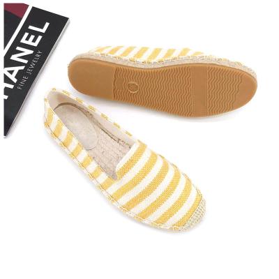 China Wholesale New Style 2021 Fashionable Casual Closed Toe Flat Slip On Jute Soft Sole Canvas Sneakers Casual Shoes For Women for sale