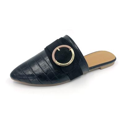 China Fashion Flat Slippers Summer Sandals Women Flats Pointed Toe Mules Casual Shoes for sale