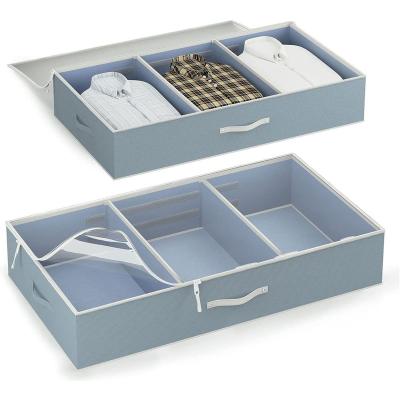 China High Quality Foldable Clear Window And Handles Storage Box With Clear Window And Handles Under Bed Storage Box For Clothing for sale