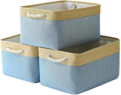 China Sustainable Fabric Storage Baskets, Large Baskets Set Collapsible Baskets For Organizing With Handles For Clothes, Toy (Single) for sale