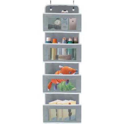 China High Quality Minimalist Canvas Wall Multi-layer Storage Bag Wall Hanging Sundries Organizer Rack Sundries Bag For Toys for sale