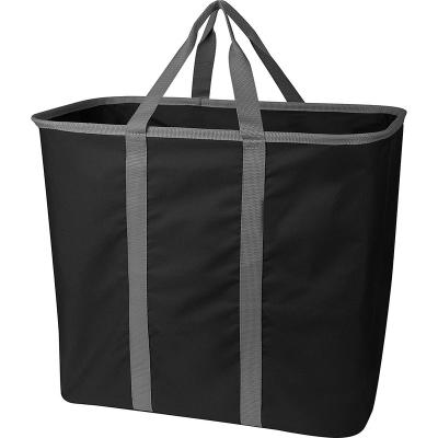 China New Fashion Multi Folding Laundry Basket Function Black Laundry Hamper Fabric Folding Laundry Hamper With Strong Handle for sale