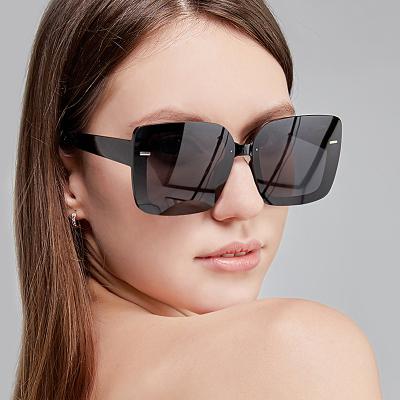 China 2022 Fashion Sunglasses Women Oversized Shape Custom Square Sun Glass Monocle Frames For Women Men Eyewear Glasses for sale