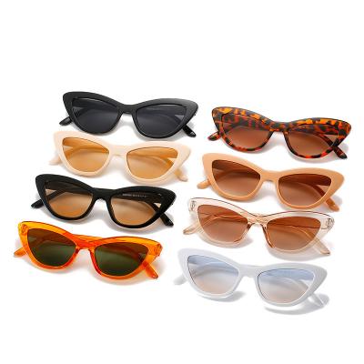 China Designer Sunglasses Retro Cat Eye Fashion Sunglasses Personalized Cat Eye PC Frame New Hot Sell Small for sale